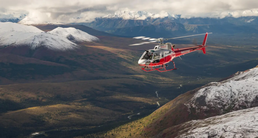 photo of flying helicopter